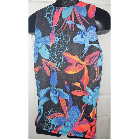 On The Byas Mens Floral Sleeveless Jersey Small - Picture 2 of 6